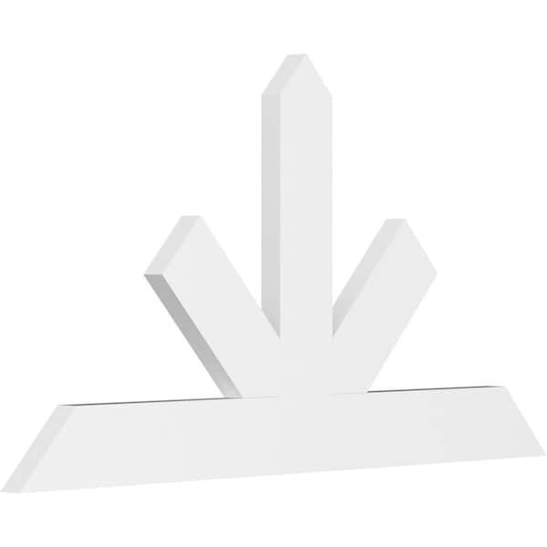 Ekena Millwork Saratoga Architectural Grade PVC Gable Bracket, 60"W x 32 1/2"H x 2"D x 6"F, 13/12 Pitch GBP060X33X0206SAR00 - main